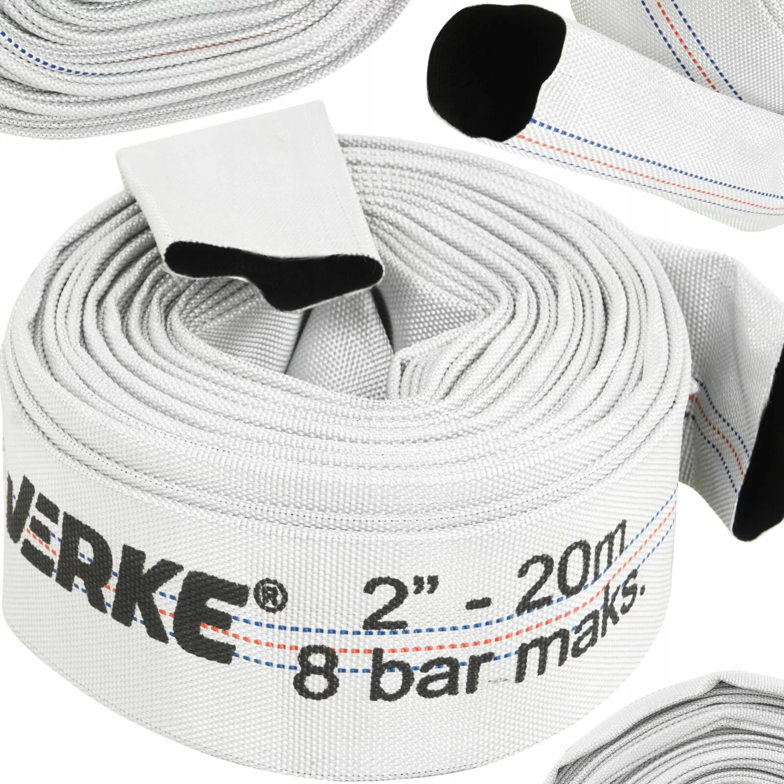 WĄŻ PARCIANY 2" 52mm 20m STRAŻAK bez końcówek