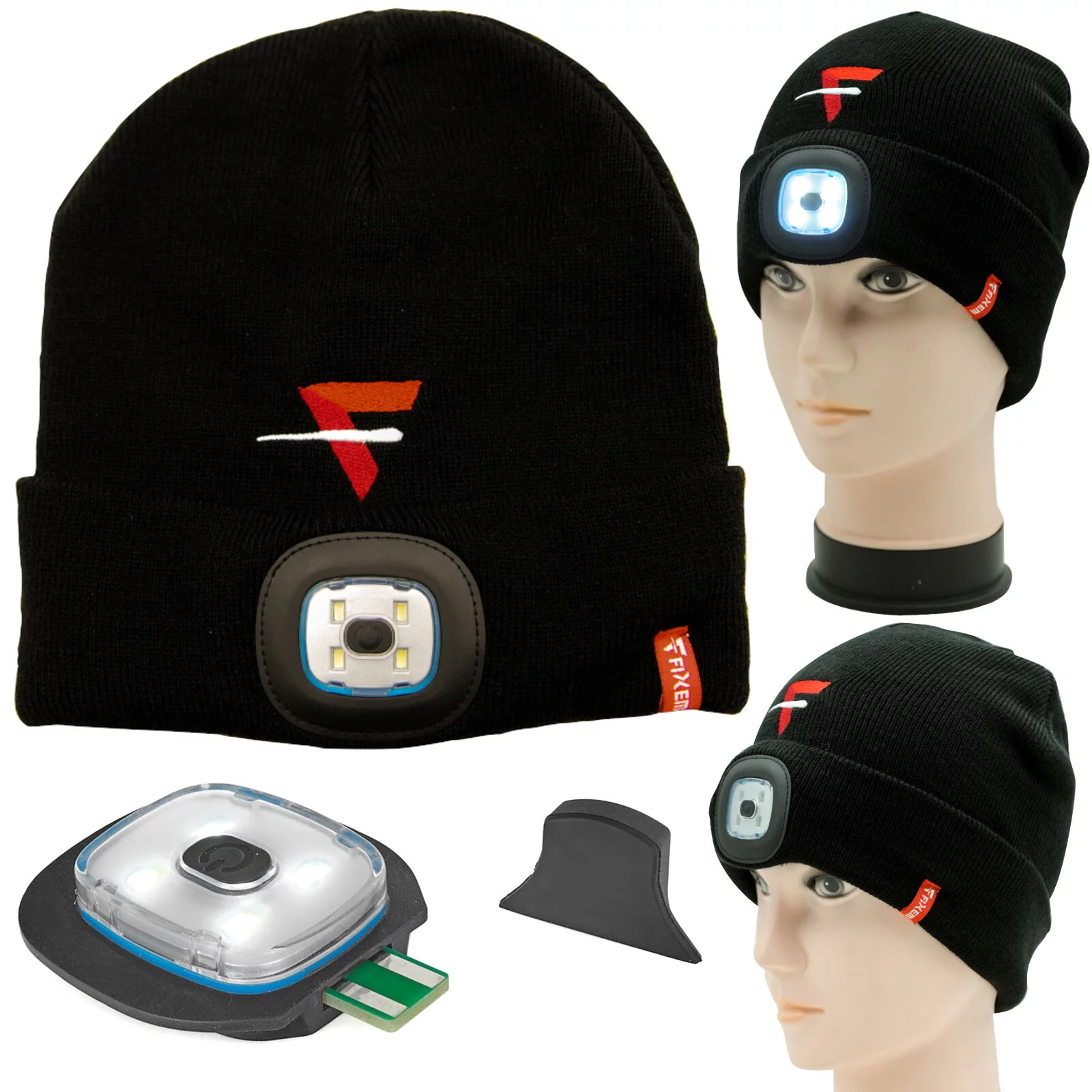 CZAPKA z LED czarna 17014