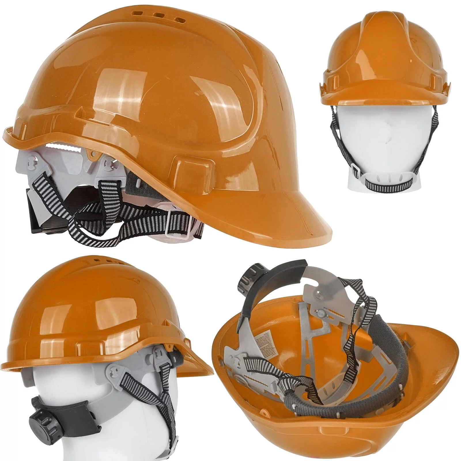 KASK OCHRONNY POMARAŃCZOWY BHP BUDOWLANY