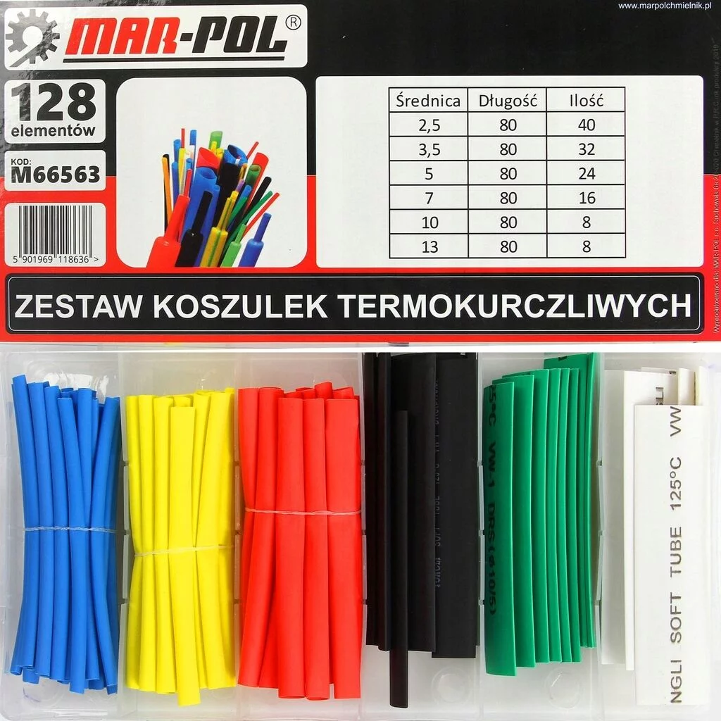ZESTAW KOSZULEK TERMOKURCZLIWYCH KOLOROWYCH 128 sztuk