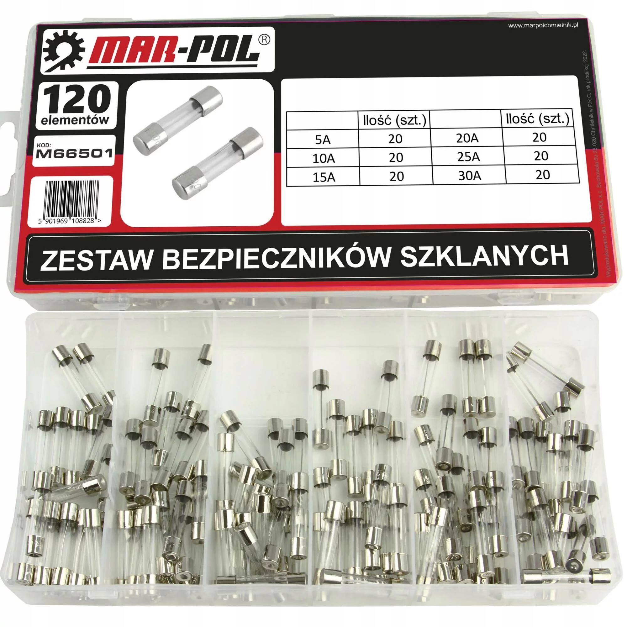 ZESTAW BEZPIECZNIKÓW SZKLANYCH SZKLANE 120 SZT