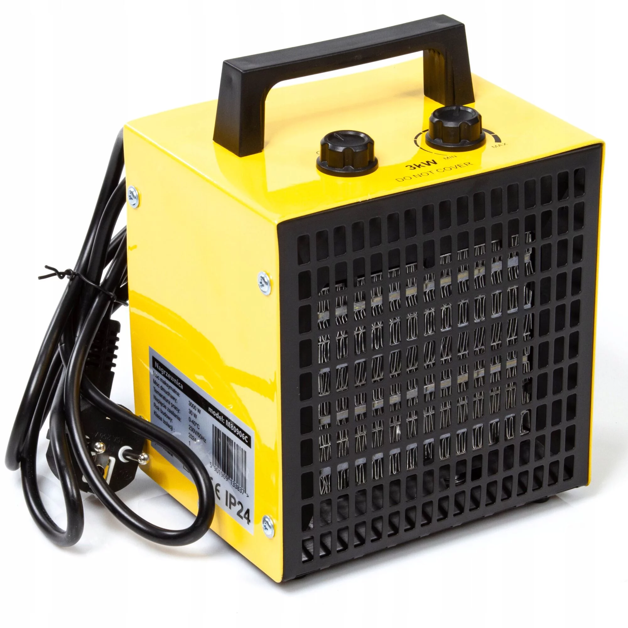 NAGRZEWNICA ELEKTRYCZNA 3KW DMUCHAWA FARELKA GRZEJNIK + TERMOSTAT MOCNA PTC