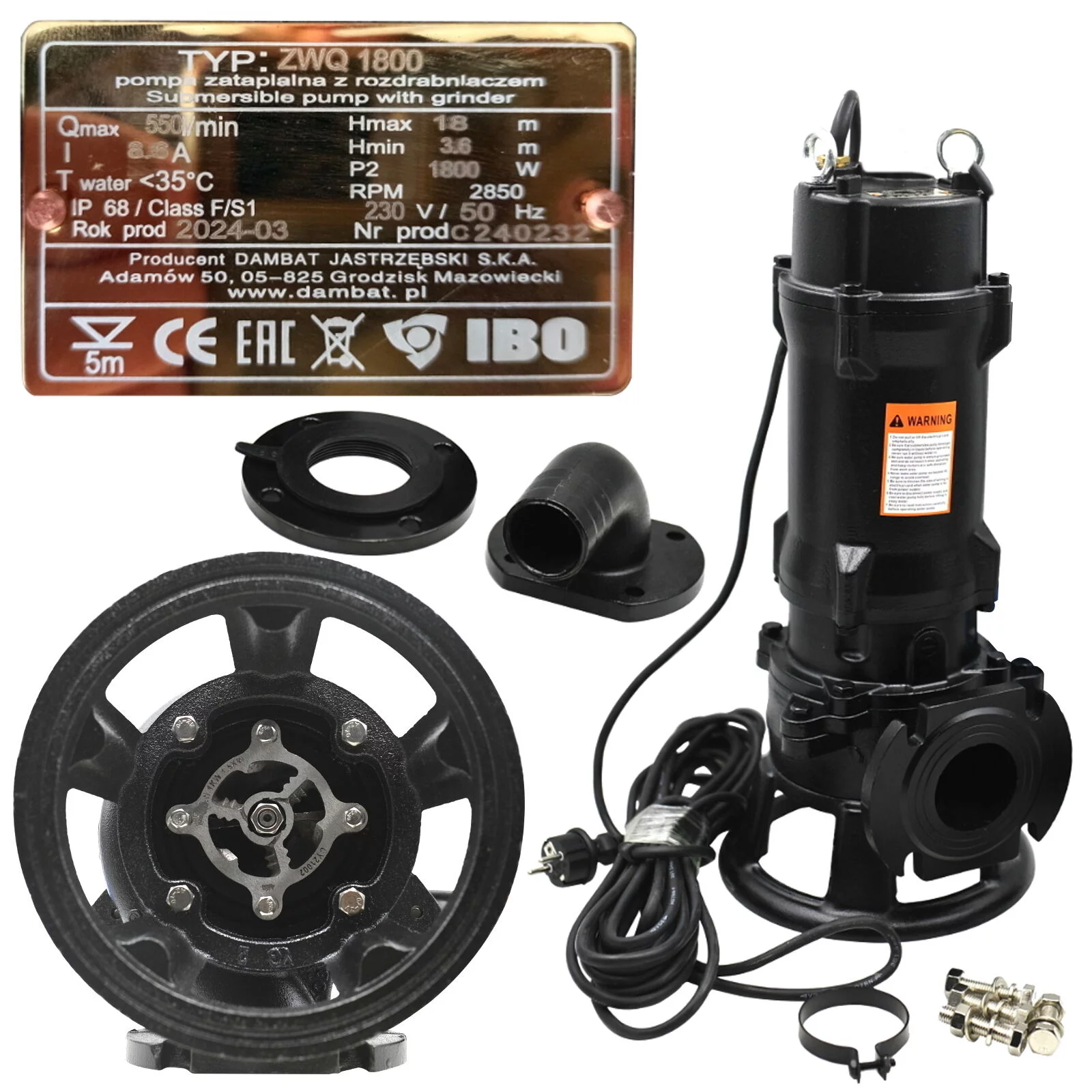 POMPA ZATAPIALNA 1800W