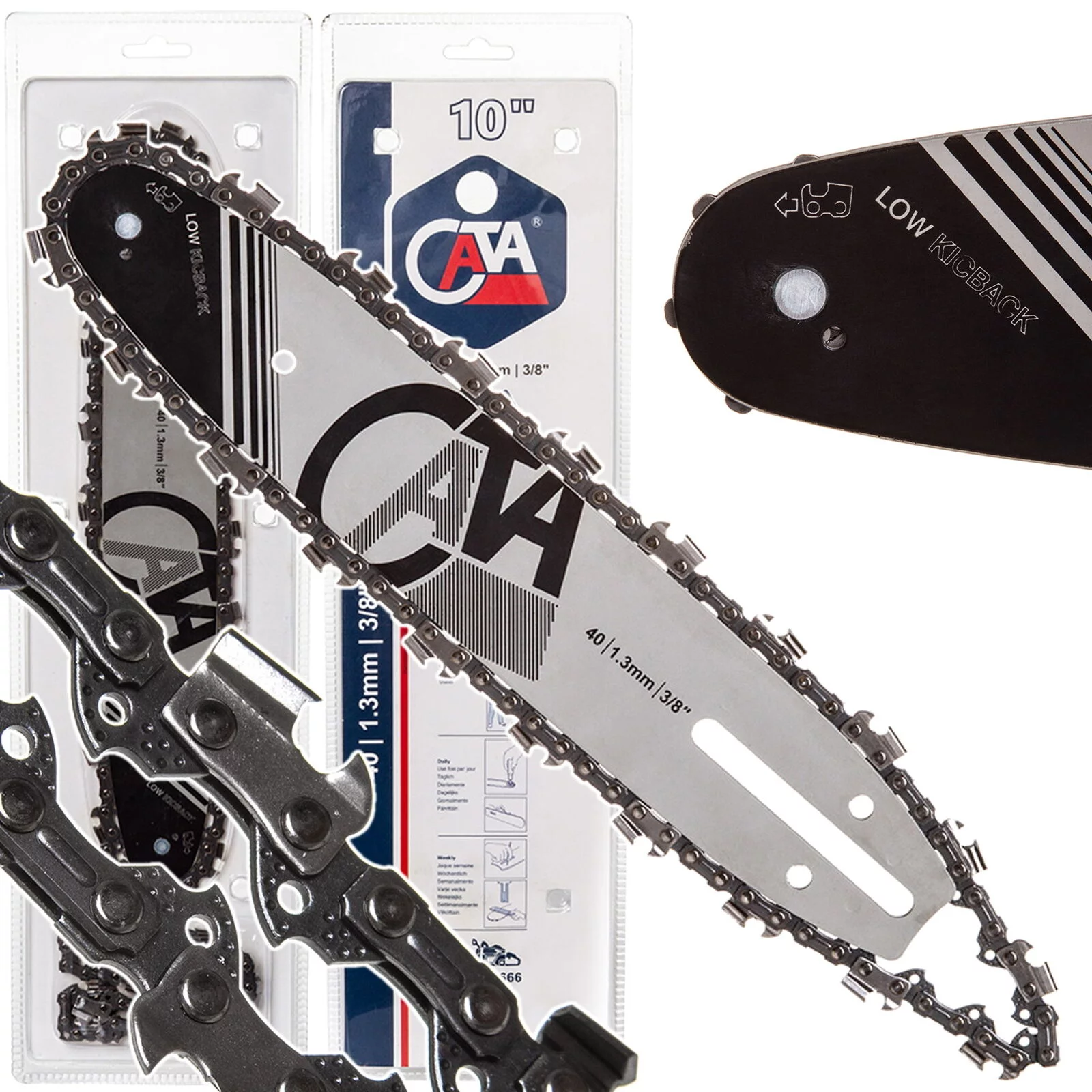 PROWADNICA + 2x ŁAŃCUCH 40 3/8" 1.3mm CATA