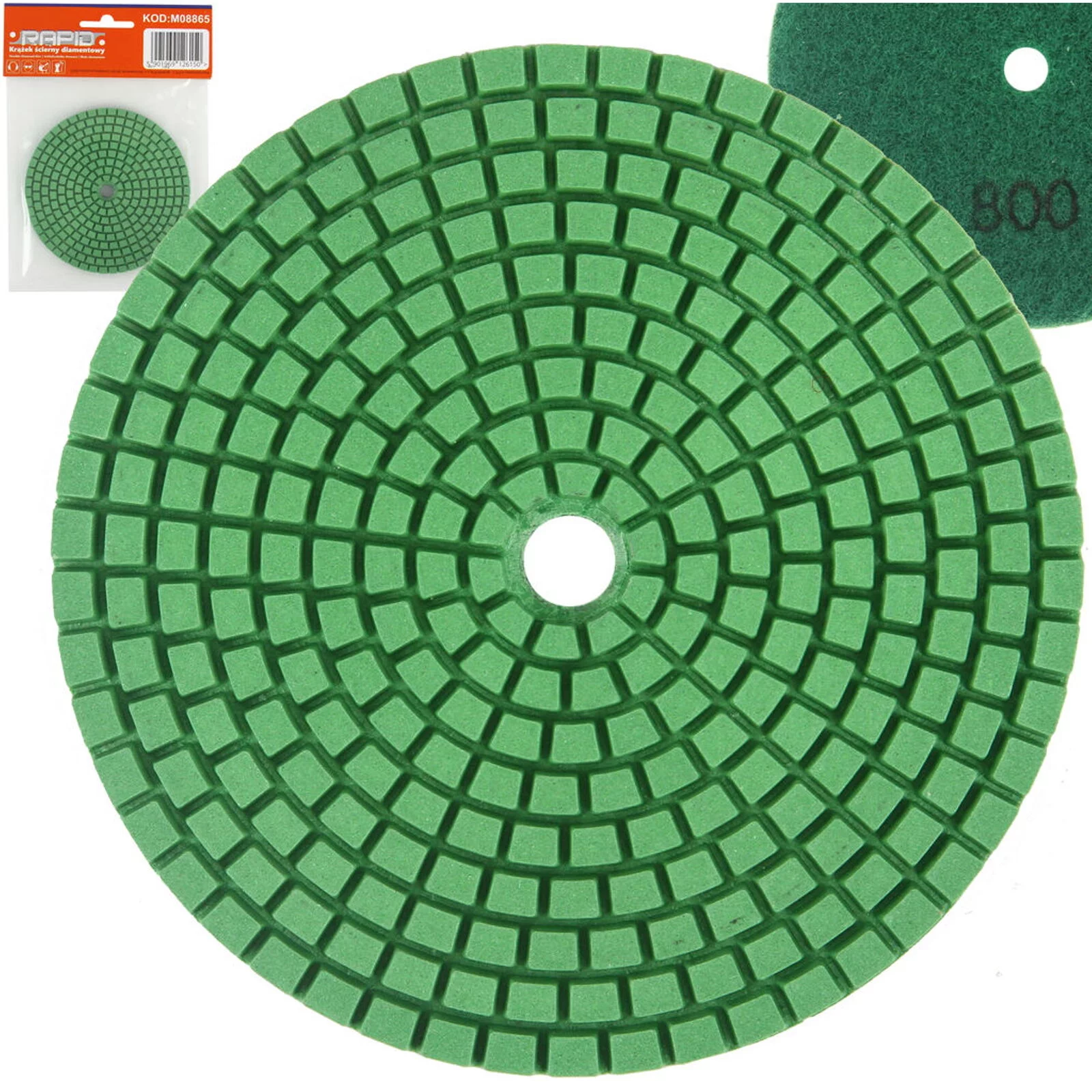 KRĄŻEK ŚCIERNY TARCZA DIAMENTOWA POLERSKA DO SZLIFOWANIA GRESU 100mm G800