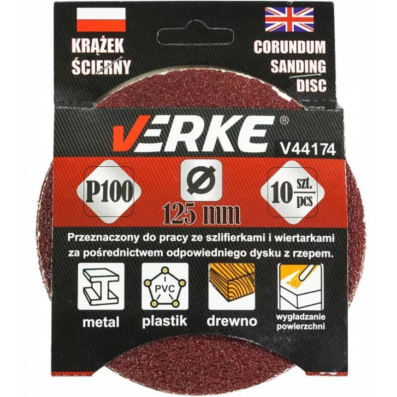 PAPIER PEX NA RZEP 125MM P100 10szt V44174
