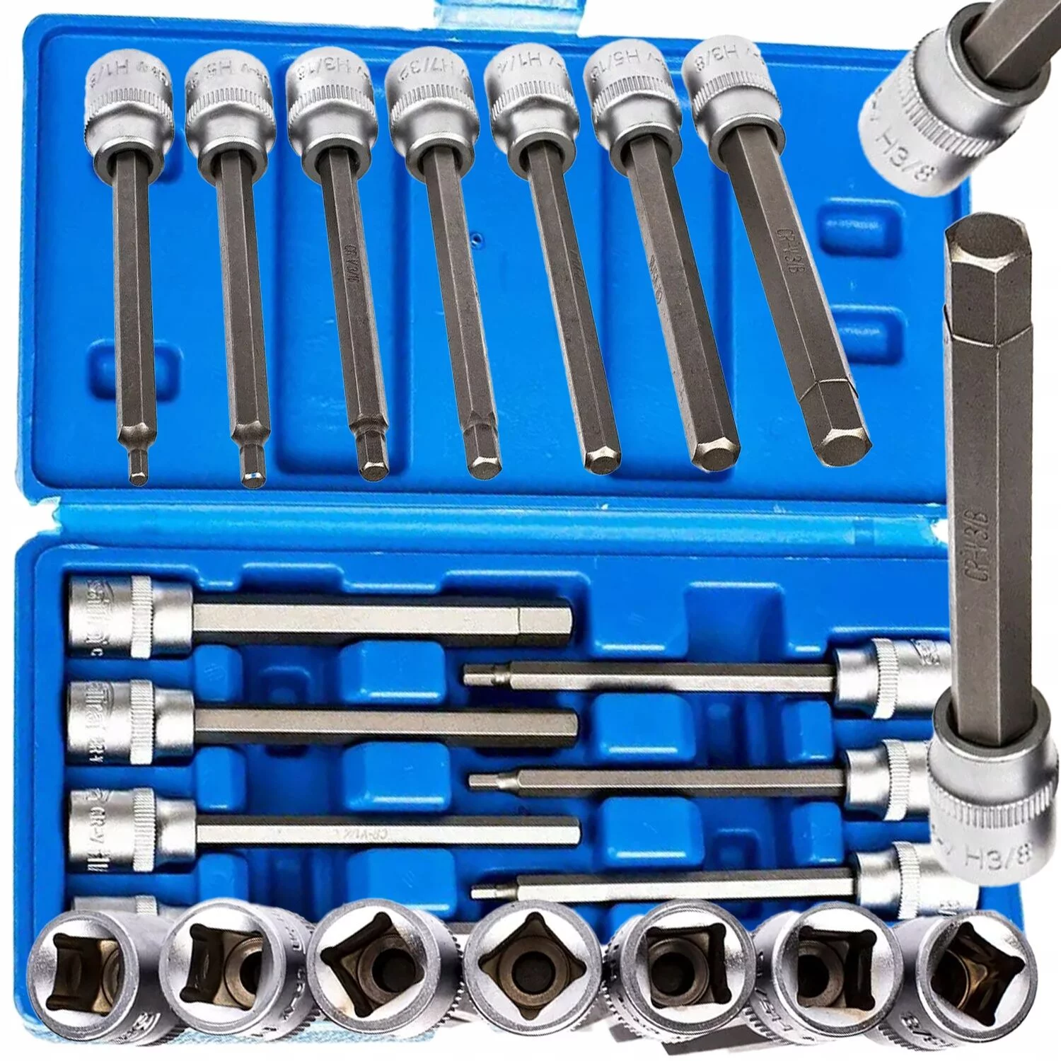 KLUCZE HEX 3/8''