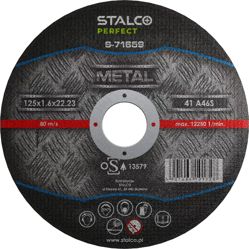 Tarcza do cięcia metalu - płaska 115mmx1,6 STAL...