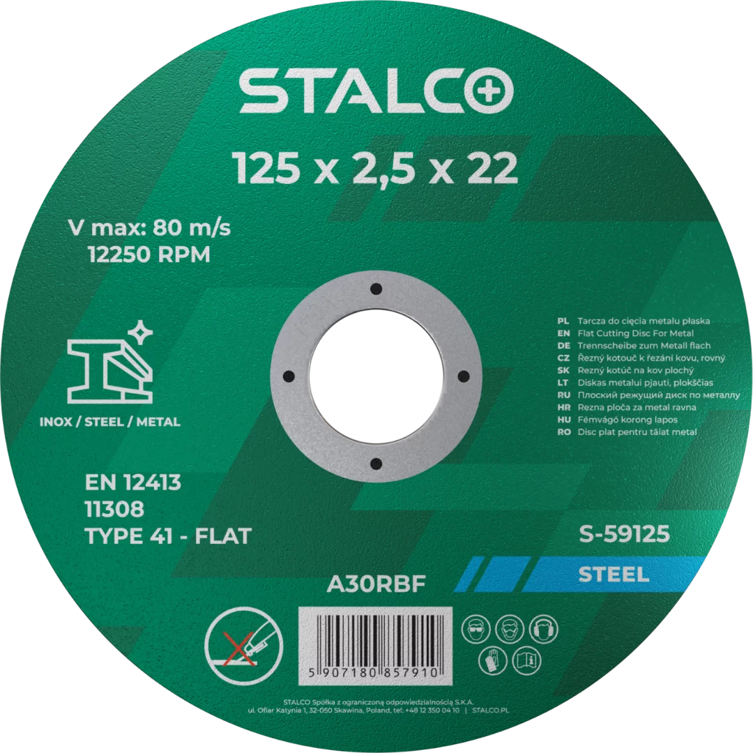 Tarcza do cięcia metalu płaska 115mmx1,0 STALCO...