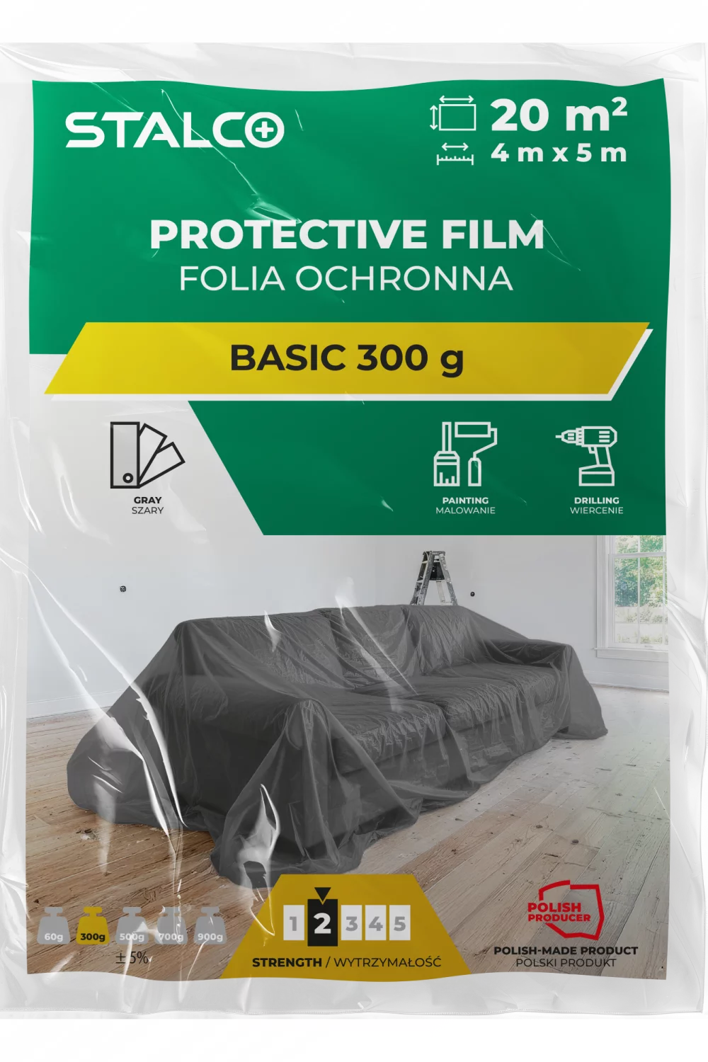 Folia ochronna basic 4x5m 300g STALCO S043147630