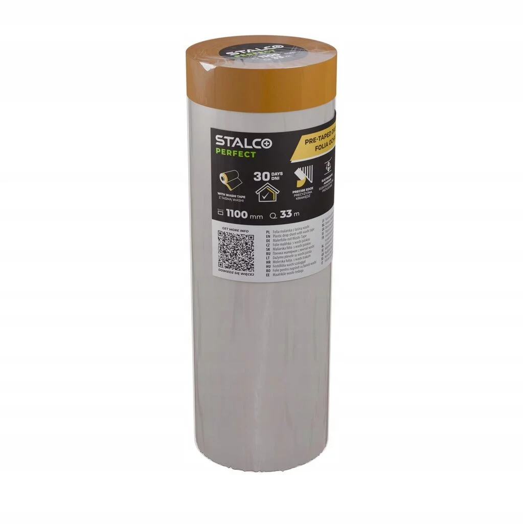 Folia ochronna z taśmą washi 1100mm x 33m (30sz...
