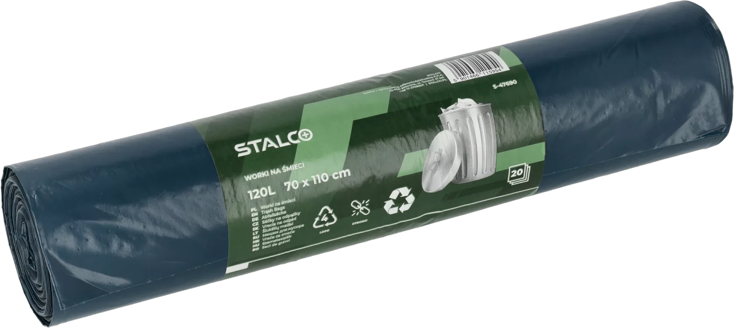Worki na śmieci 120l LDPE kpl-20 szt. STALCO S-...