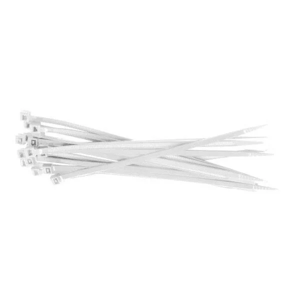 Opaski nylonowe białe 4,8x300mm bag (100) 1/100
