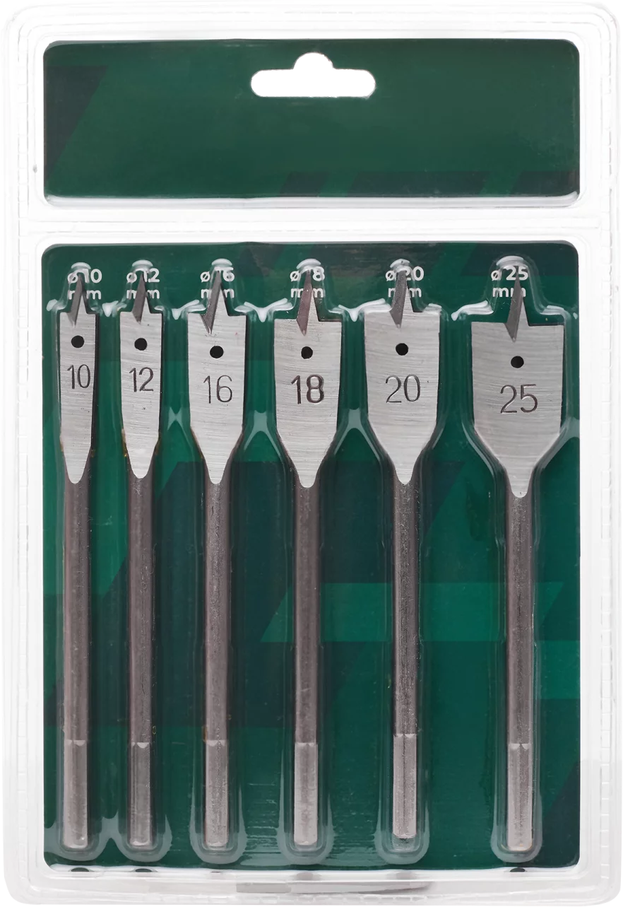 Wiertła piórowe 10,0-25,0mm 6elem. STALCO S-27125