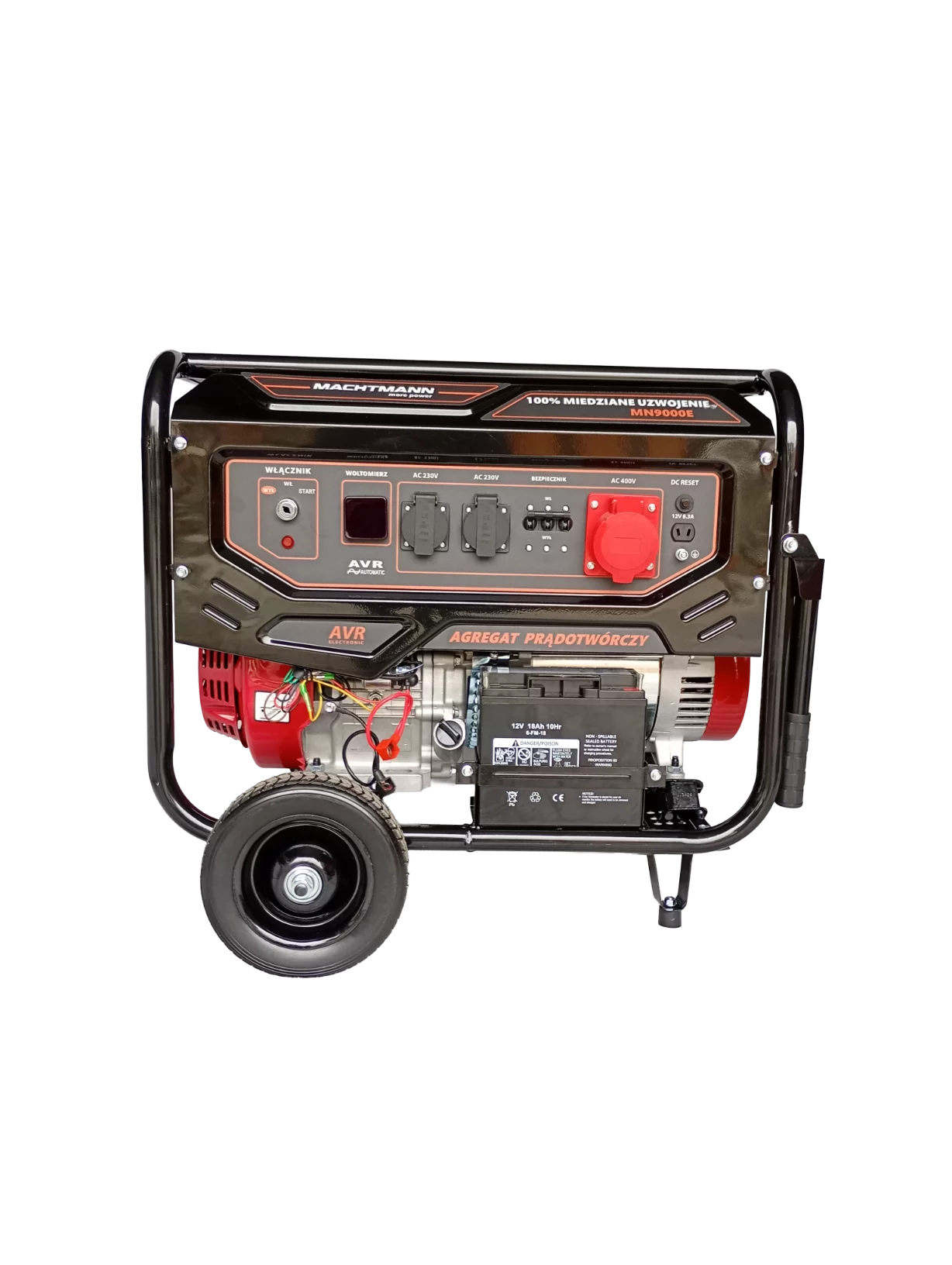 AGREGAT PRĄDOTWÓRCZY GENERATOR BENZYNA 9,4 kVA MACHTMANN MN9000E