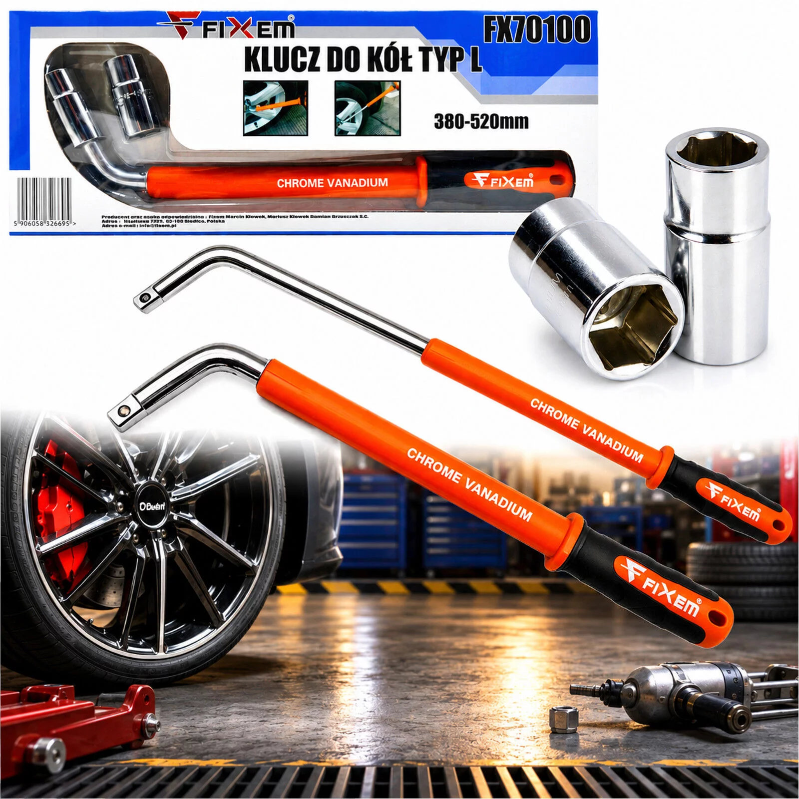 KLUCZ DO KÓŁ TYP L 17 19 21 23 mm FIXEM