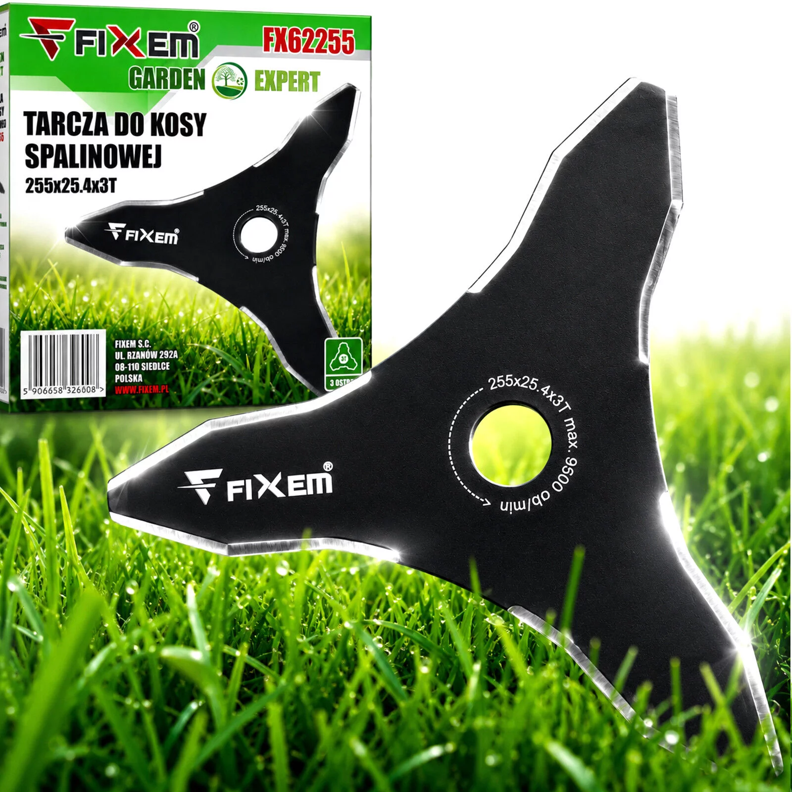 TARCZA TRÓJZĄB GARDEN EXPERT 3mm DO KOSY