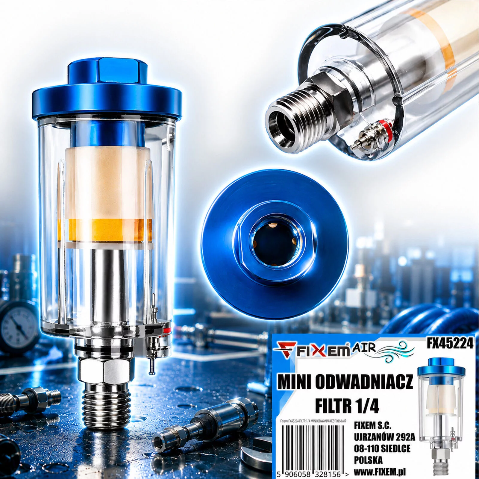 FILTR 1/4 MINI ODWADNIACZ FIXEM AIR