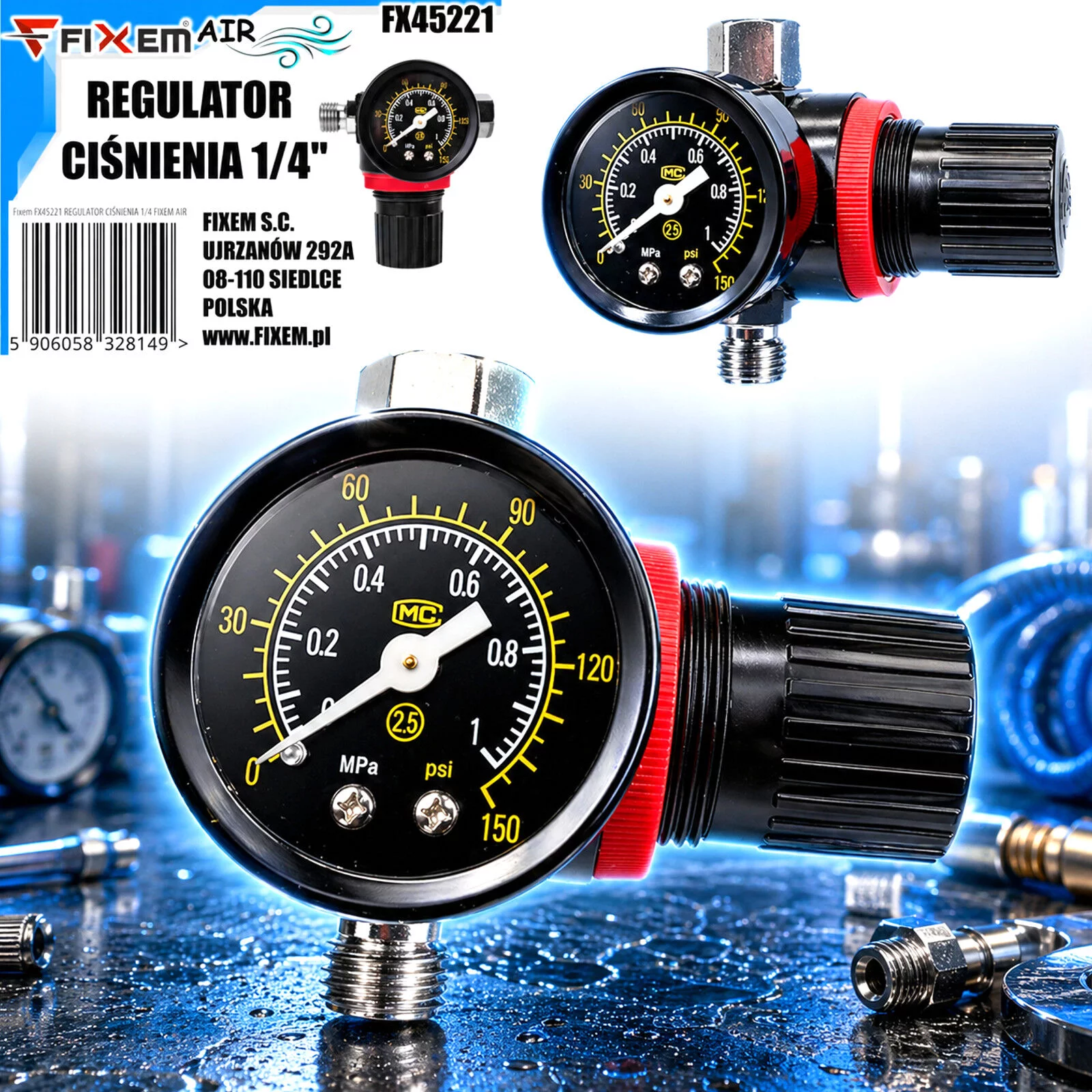 REGULATOR CIŚNIENIA 1/4 FIXEM AIR