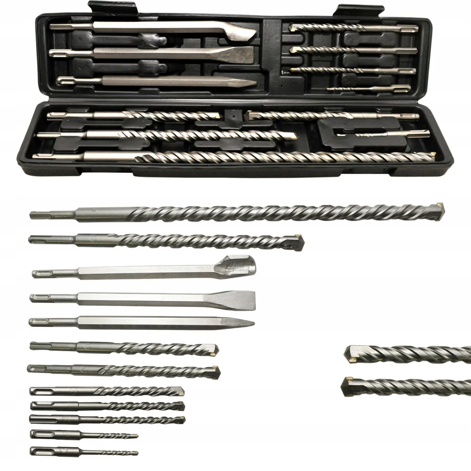 ZESTAW SDS+ 12SZT 9x WIERTŁA 3x DŁUTA
