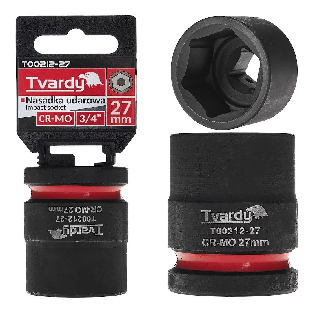 Nasadka udarowa 3/4 27mm CR-MO Tvardy 6-kąt