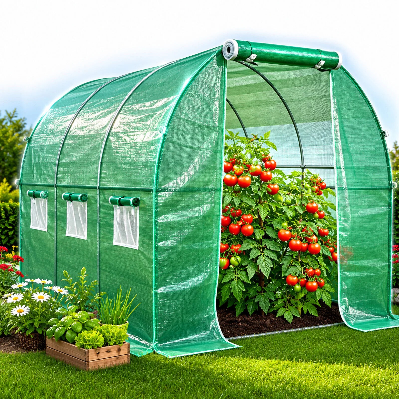 TUNEL FOLIOWY 3x2x2m ZIELONY