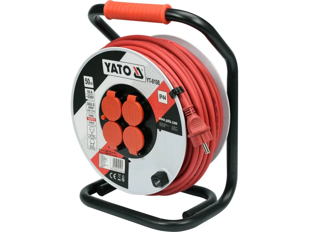 YT-8108 PRZEDŁUŻACZ 50M 3*2,5 BĘBEN