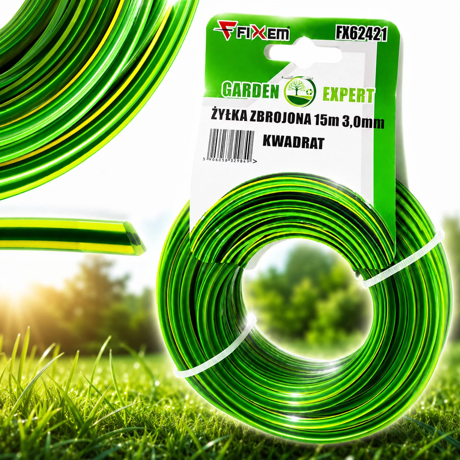 ŻYŁKA ZBROJONA 15m 3,0mm kwadrat