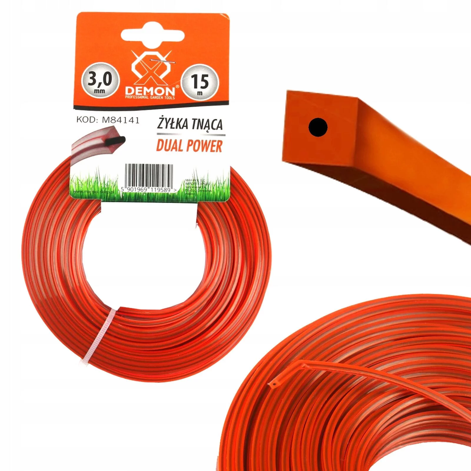 ŻYŁKA 3.0mm* 15m KWADRAT / ZBROJONA