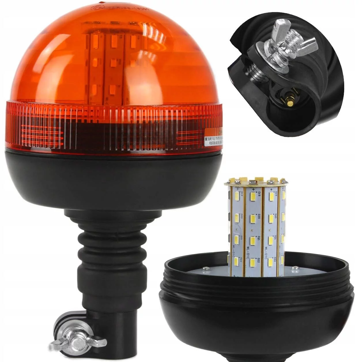 ŚWIATŁO OSTRZEGAWCZE KOGUT 12-24V 8W 40-LED