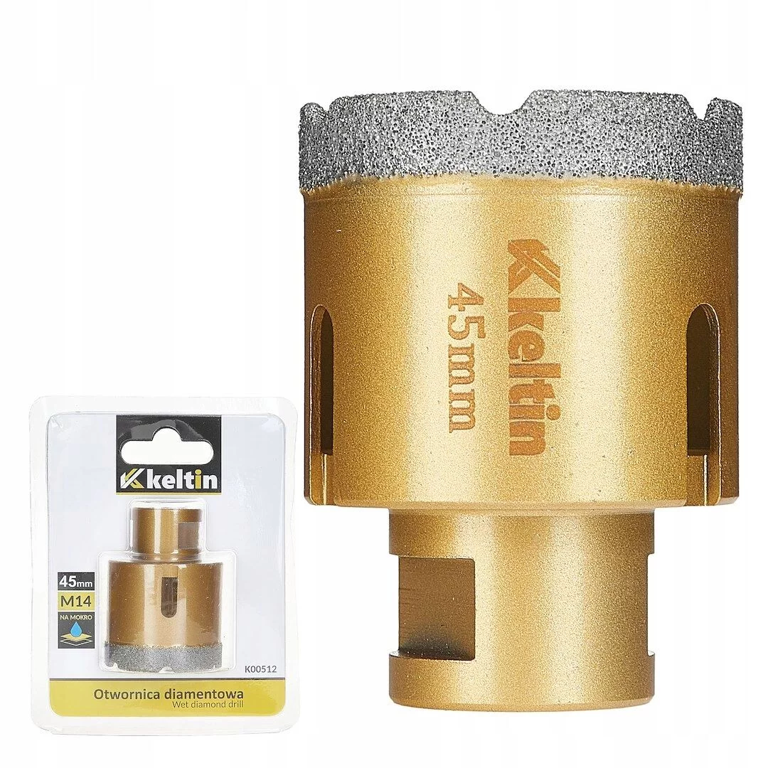 Otwornica diamentowa M14 45mm do gresu i ceramiki - trwała i precyzyjna