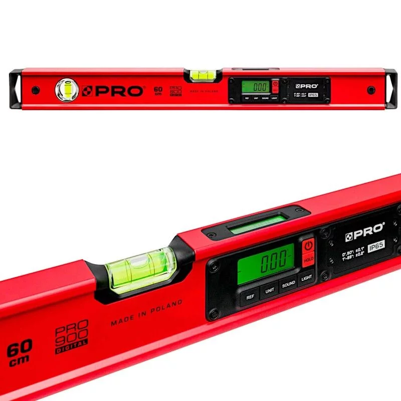 POZIOMICA ELEKTRONICZNA  60CM  czerwona