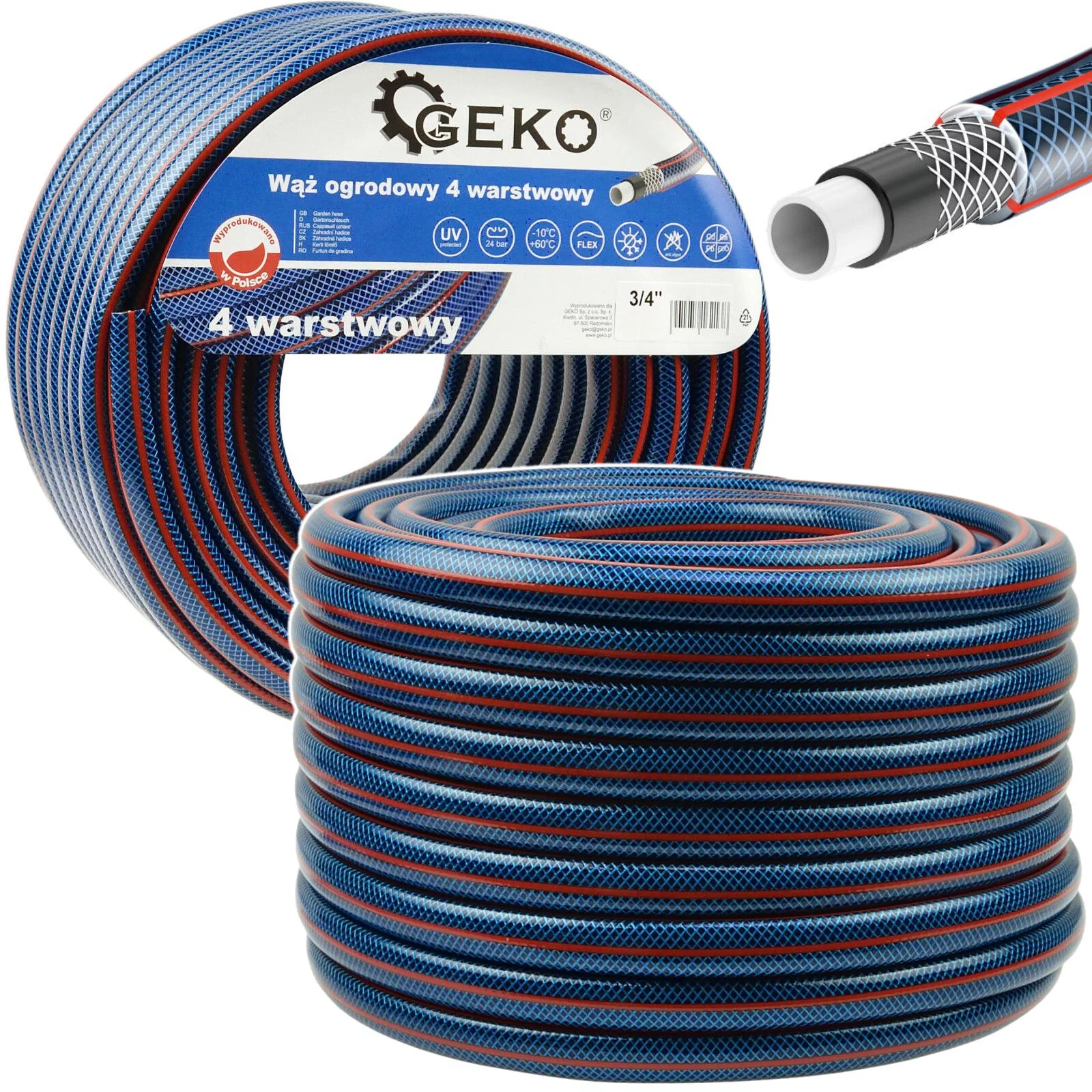 WĄŻ OGRODOWY 4 warstwowy 3/4'' 50M