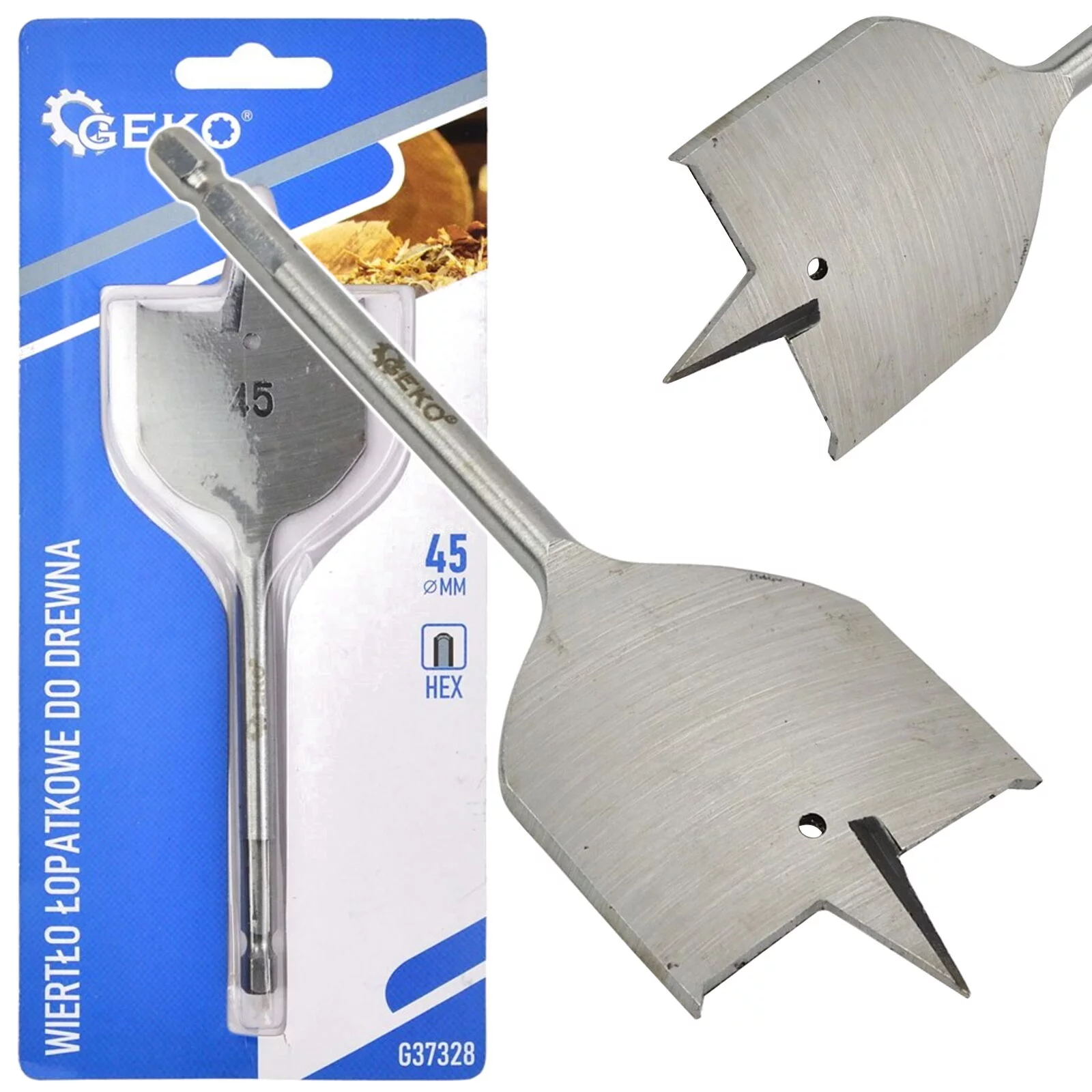 Wiertło łopatkowe do drewna 45x152mm HEX
