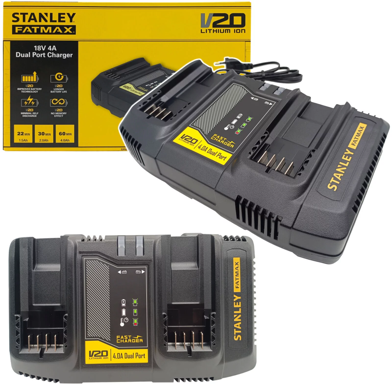 ŁADOWARKA 20V DUAL 4A